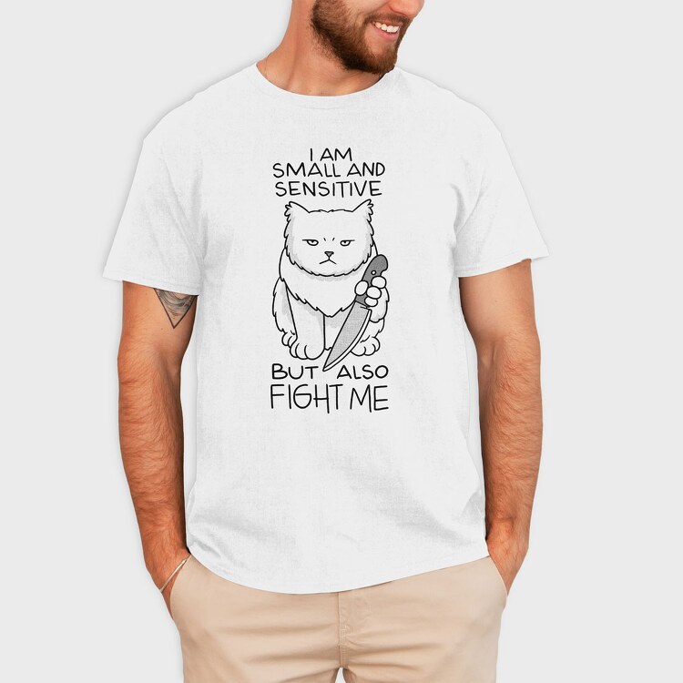 Small and Sensitive Cat, Tricou Barbati (Unisex)