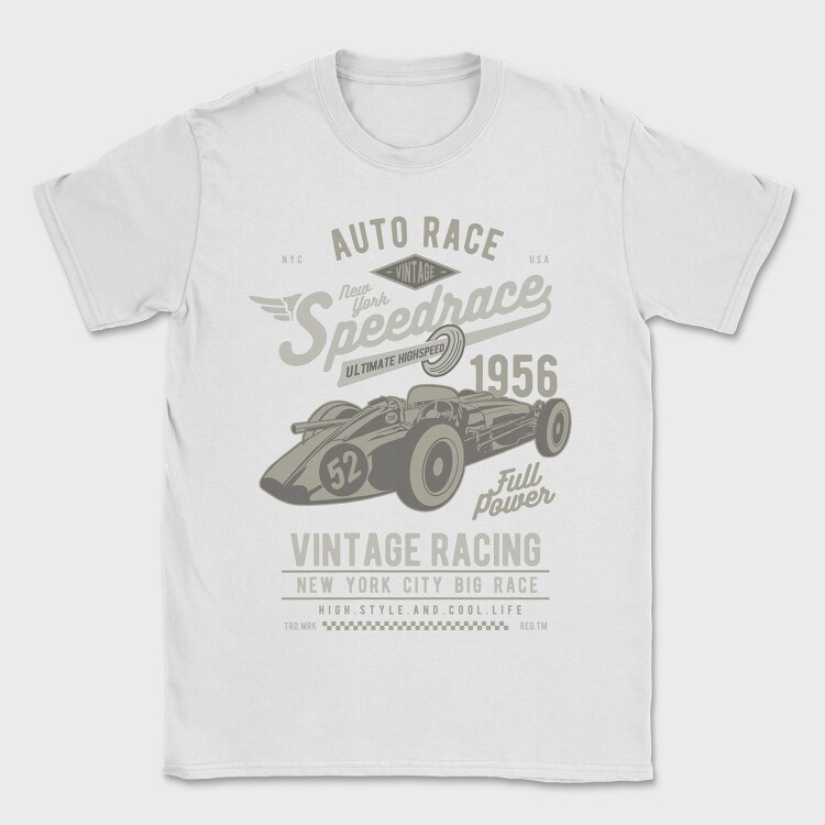 Vintage Speedrace, Tricou Barbati (Unisex)