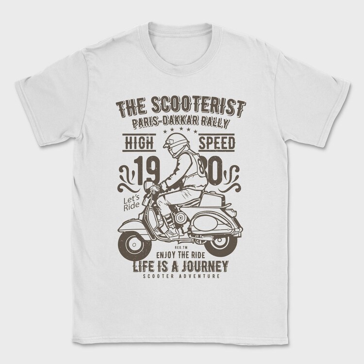 The Scooterist1980, Tricou Barbati (Unisex)