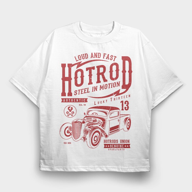 Steel In Motion, Tricou Oversize Barbati (Unisex)
