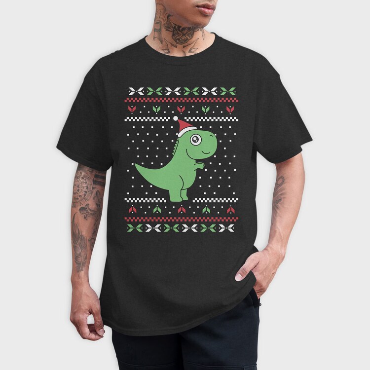 Trex Ugly Sweater, Tricou Barbati (Unisex)