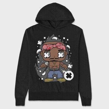 Thug Life Rapper, Hanorac Oversize Barbati (Unisex)