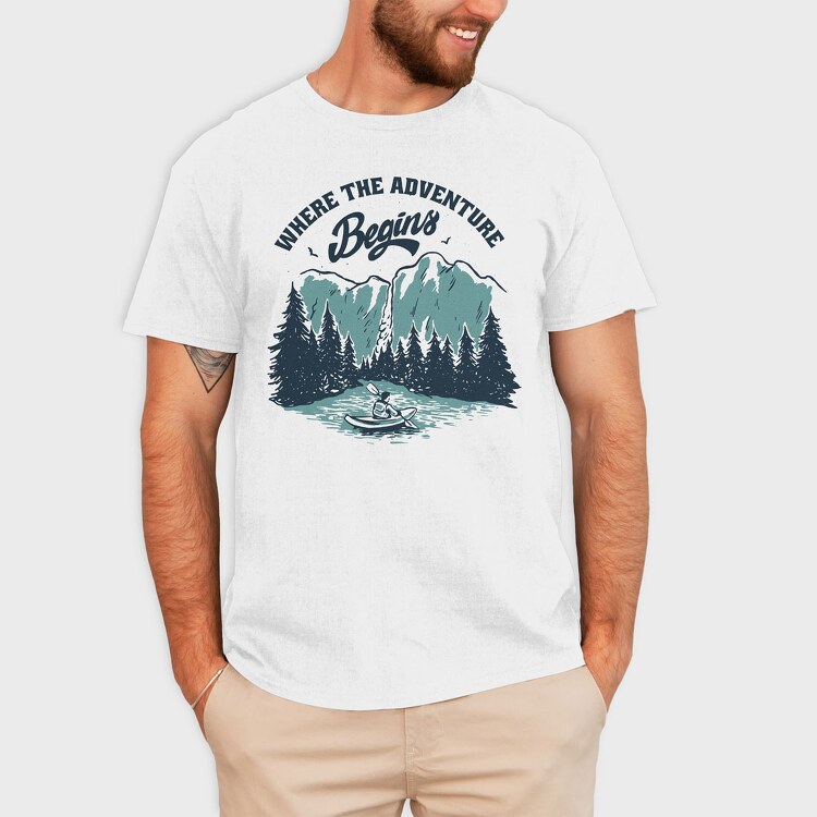 Where the Aventure Begins, Tricou Barbati (Unisex)