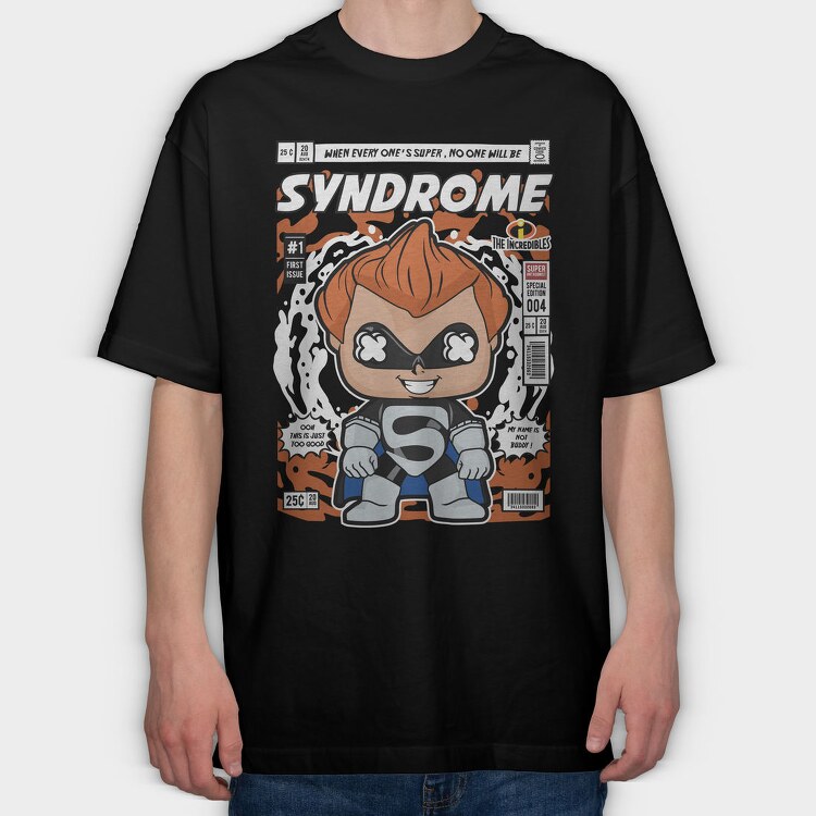 Superhero Chibi Comic, Tricou Oversize Barbati (Unisex)