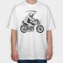 Reaper Racer, Tricou Oversize Barbati (Unisex)