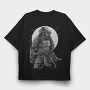 Samurai Galaxy, Tricou Oversize Barbati (Unisex)