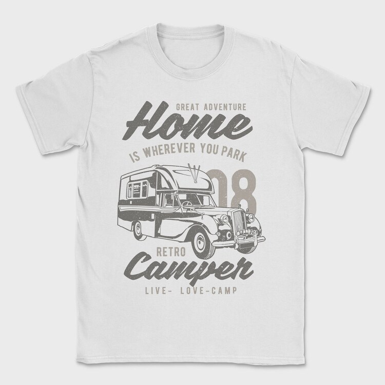 Retro Campers, Tricou Barbati (Unisex)