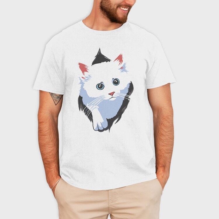 White Cat Box, Tricou Barbati (Unisex)
