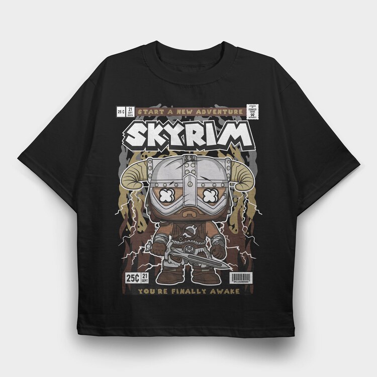 Viking Warrior Saga, Tricou Oversize Barbati (Unisex)