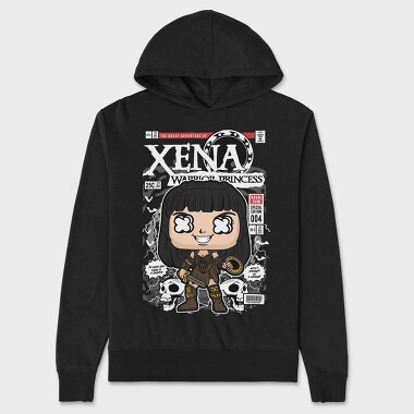 Warrior Princess Comic, Hanorac Oversize Barbati (Unisex)