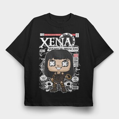Warrior Princess Comic, Tricou Oversize Barbati (Unisex)