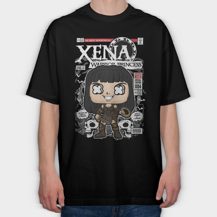Warrior Princess Comic, Tricou Oversize Barbati (Unisex)
