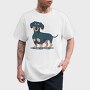 Dachshund, Tricou Barbati (Unisex)