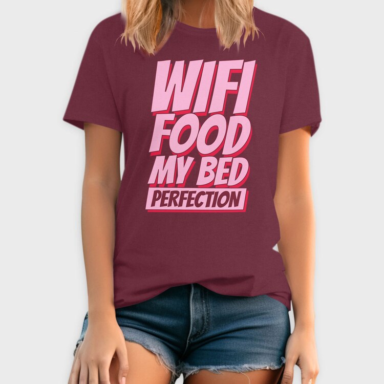 Wifi Food My Bed, Tricou Barbati (Unisex)