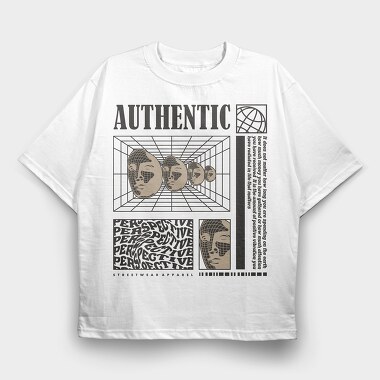 Authentic 1, Tricou Oversize Barbati (Unisex)