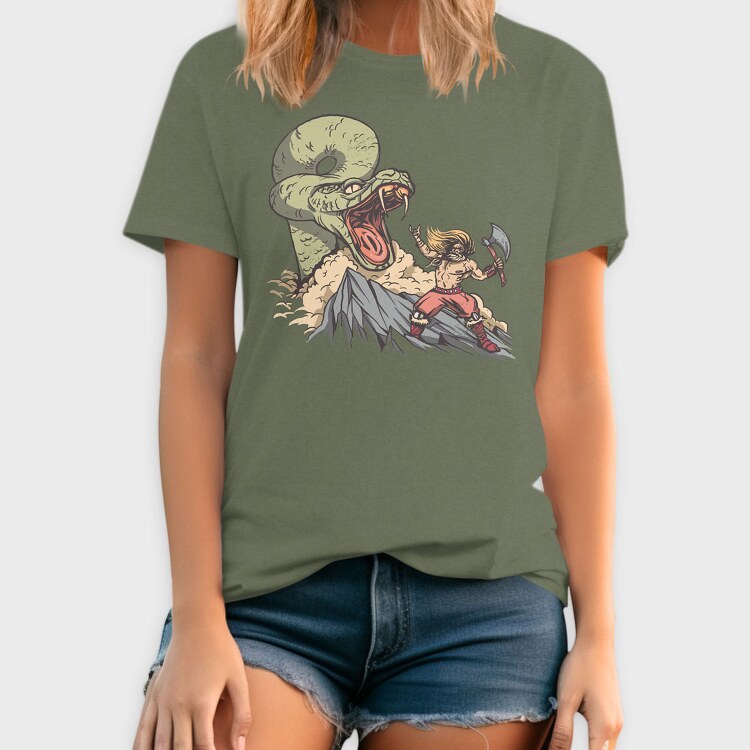 Snake vs Viking, Tricou Barbati (Unisex)