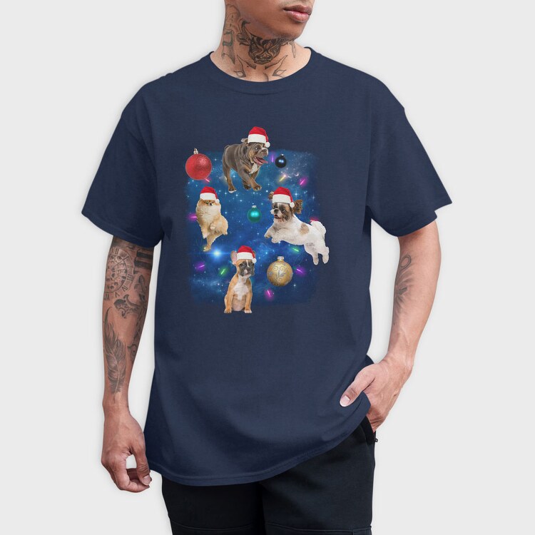 Xmas Dogs, Tricou Barbati (Unisex)