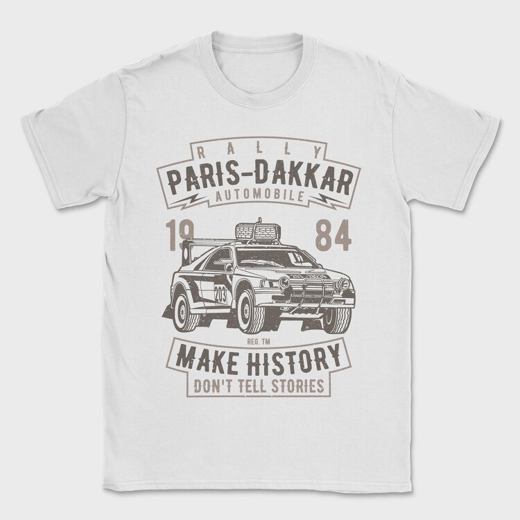 Rally Paris Dakar Automobile, Tricou Barbati (Unisex)