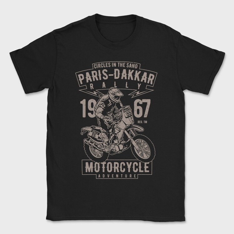 Paris Dakkar Rally Motorcycle, Tricou Barbati (Unisex)