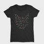 Cat Christmas Lights Silhouette With, Tricou Femei