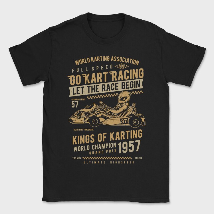 Go Kart Racing, Tricou Barbati (Unisex)