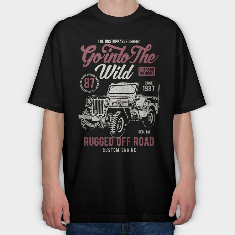 Go Into The Wild, Tricou Oversize Barbati (Unisex)