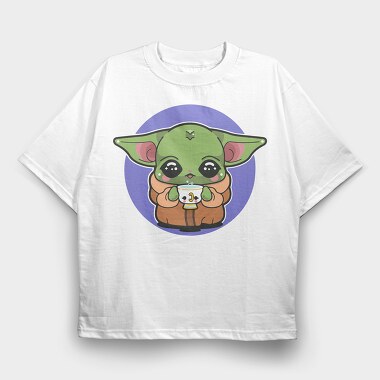 Baby Yoda 5, Tricou Oversize Barbati (Unisex)