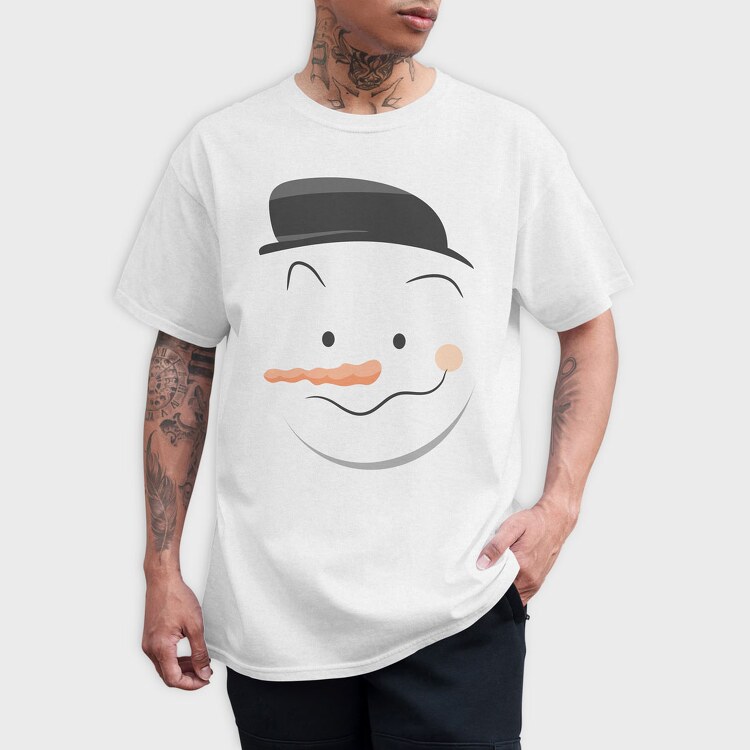 Snow Man Face 1, Tricou Barbati (Unisex)
