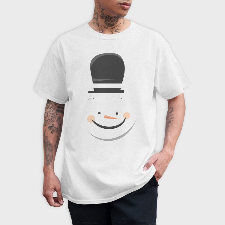 Snow Man Face 2, Tricou Barbati (Unisex)