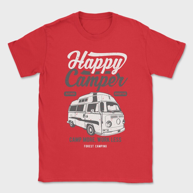 Happy Camper, Tricou Barbati (Unisex)