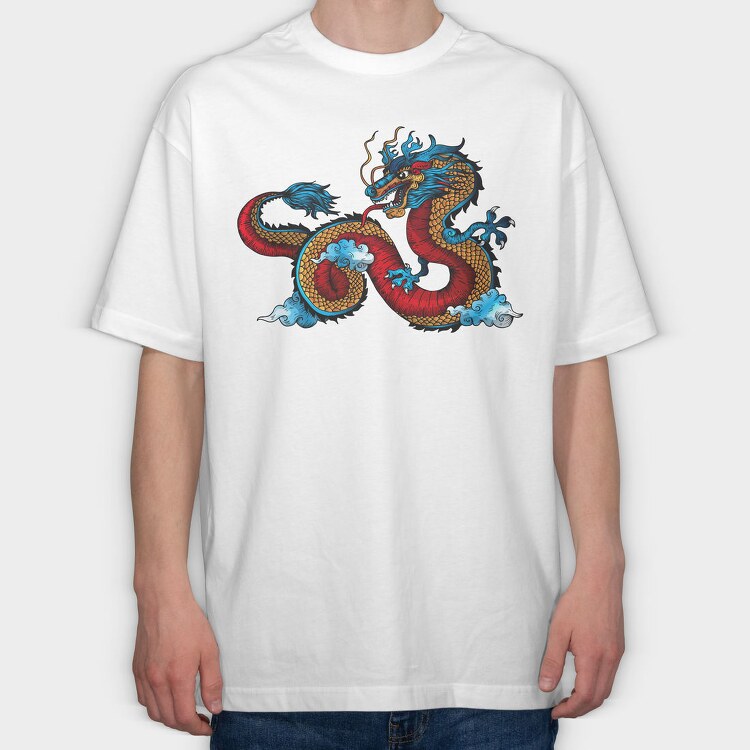 Dragon Tattoo, Tricou Oversize Barbati (Unisex)