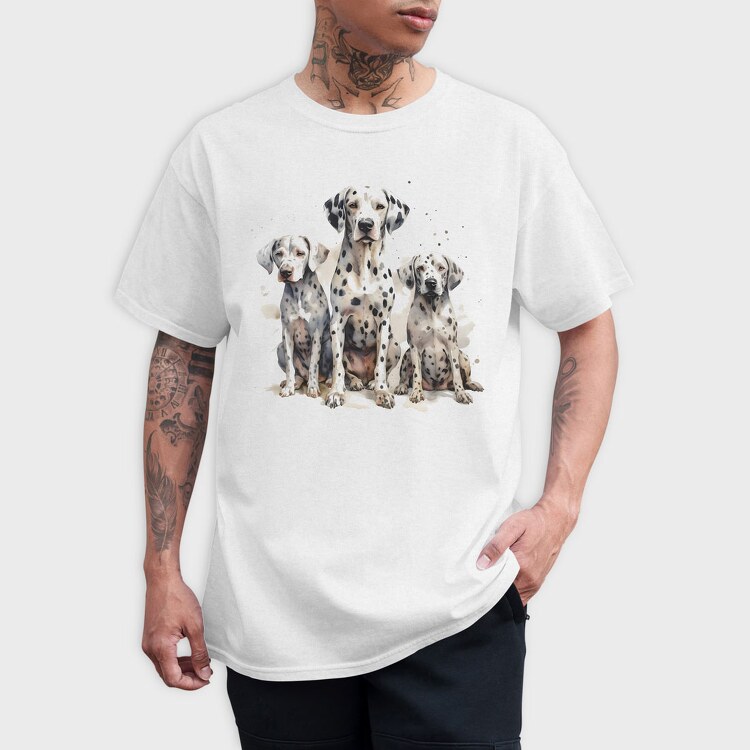 Dalmatian Family, Tricou Barbati (Unisex)
