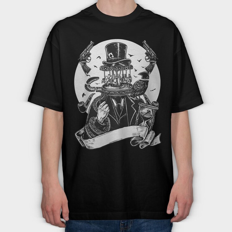 Carrousel, Tricou Oversize Barbati (Unisex)