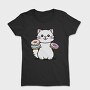 Cat And Donuts White Kitty, Tricou Femei