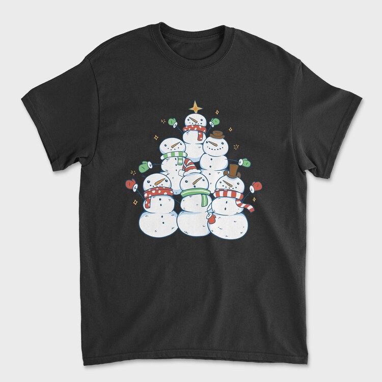 Snowman Tree, Tricou Barbati (Unisex)