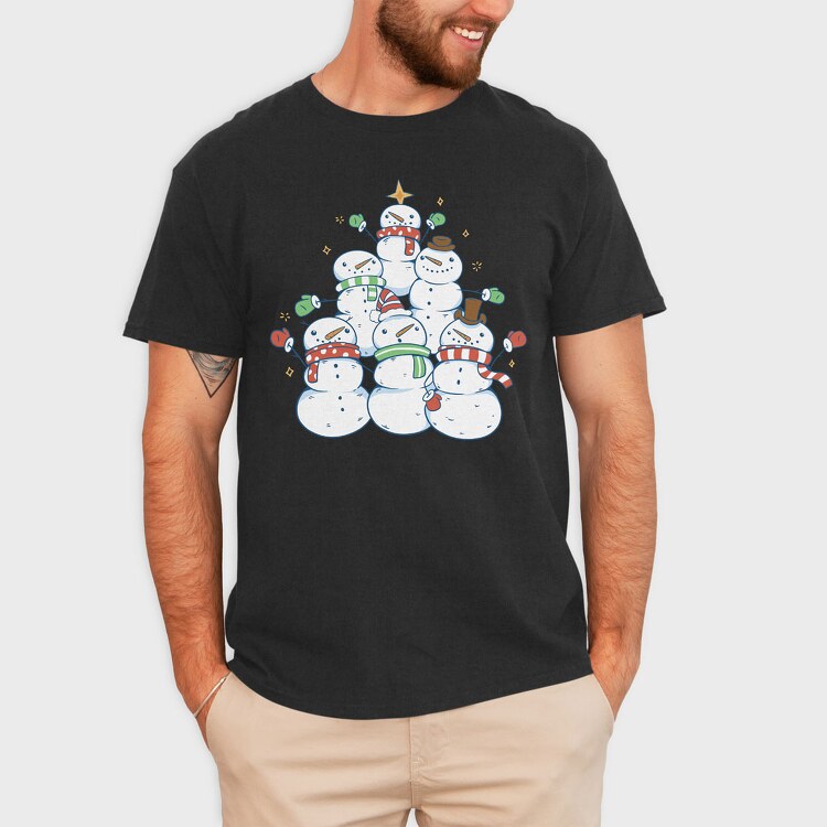 Snowman Tree, Tricou Barbati (Unisex)