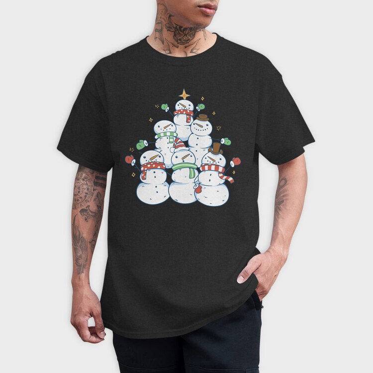 Snowman Tree, Tricou Barbati (Unisex)