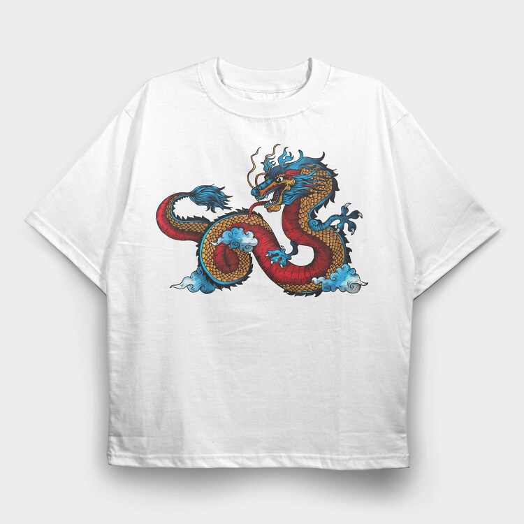 Dragon Tattoo, Tricou Oversize Barbati (Unisex)