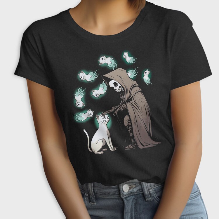 Grim Reaper Cat Lives, Tricou Femei