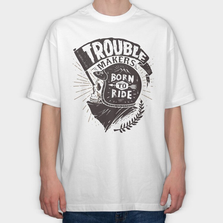 Born to ride, Tricou Oversize Barbati (Unisex)
