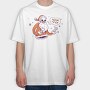 Anti Christmas Vintage Retro Skeleton Santa, Tricou Oversize Barbati (Unisex)