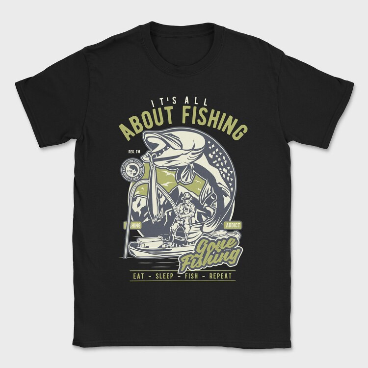 All About Fishing, Tricou Barbati (Unisex)