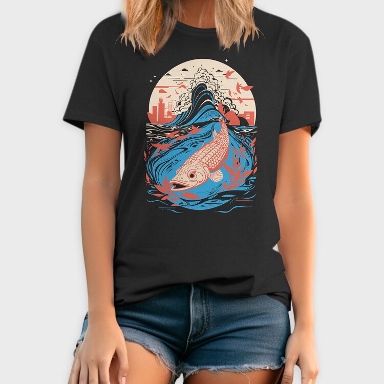 Fish Japanese, Tricou Barbati (Unisex)
