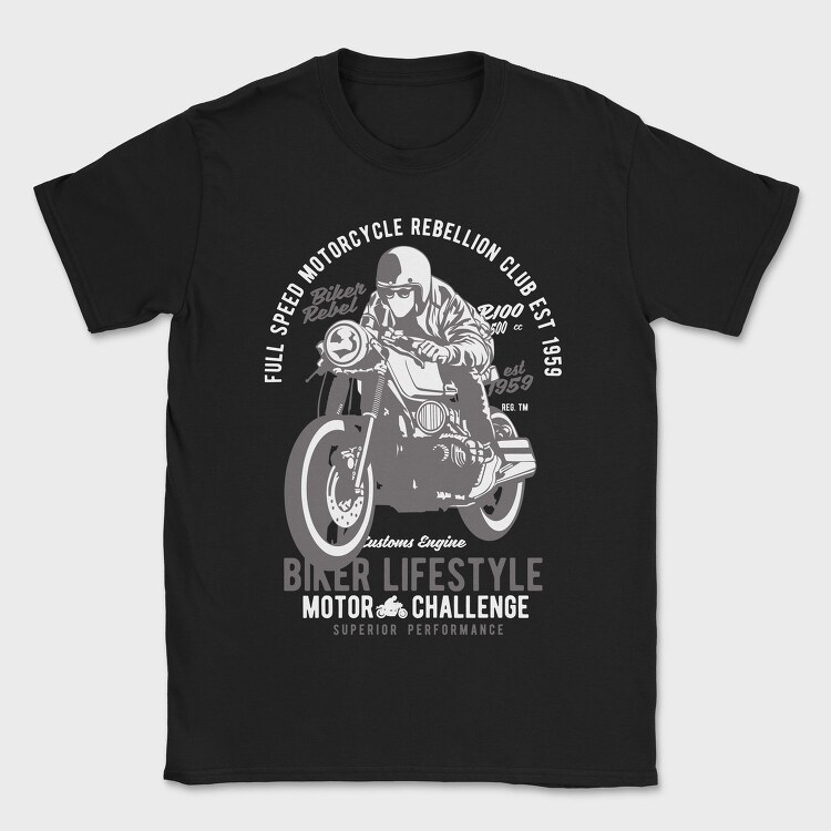 Biker Lifestyle, Tricou Barbati (Unisex)