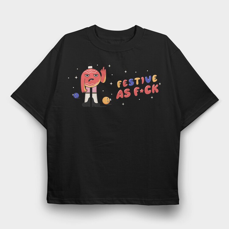 Anti Christmas, Tricou Oversize Barbati (Unisex)