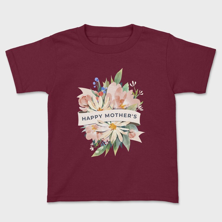 Watercolor Flowers Mother 1, Tricou Copii