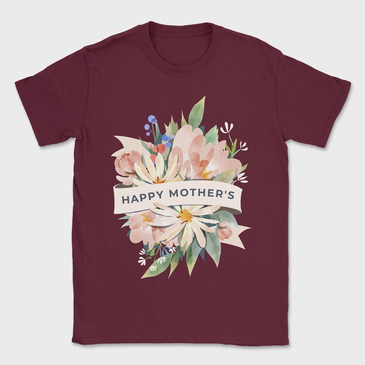 Watercolor Flowers Mother 1, Tricou Barbati (Unisex)