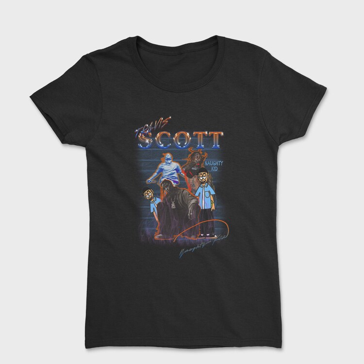 Travis Scott Naughty Kid, Tricou Femei