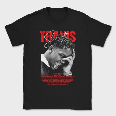 Travis Scott Red, Tricou Barbati (Unisex)