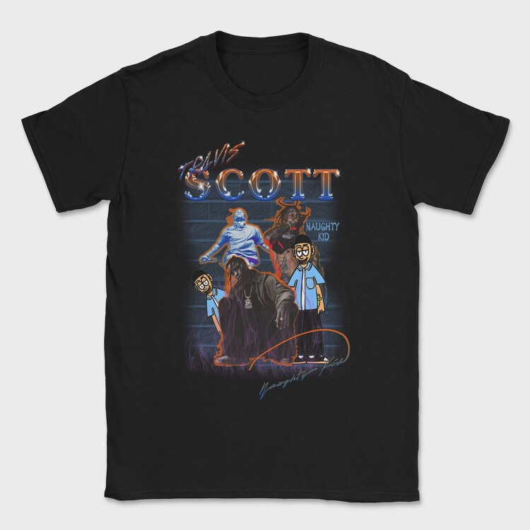 Travis Scott Naughty Kid, Tricou Barbati (Unisex)